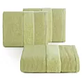 Ręcznik kąpielowy 50x90 cm bawełniany kolor oliwkowy z welurową bordiurą 500 g/m2 EMMA Eurofirany