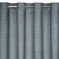 Zasłona granatowo, srebrna z nadrukiem pepitki z welwetu 140x250cm przelotka DARCY Eurofirany