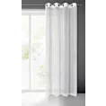 Firana biała z gładkiej matowej etaminy 140x250 cm przelotka GRACJA Eurofirany