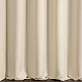 Zasłona szyta na flexach jasnobeżowa z gładkiej jednokolorowej tkaniny o jodełkowym splocie