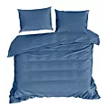 Pościel 220x200 cm gładka z satyny bawełnianej kolor granatowy DINA Diva Line Eurofirany
