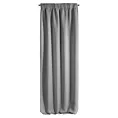Zasłona szara zaciemniająca gładka półmatowa 135x270 cm taśma LOGAN Eurofirany