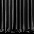 Zasłona szyta na taśmie fala czarna z jednokolorowej gładkiej tkaniny