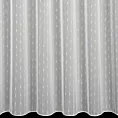 Firana szyta na taśmie fala kremowa z matowej tkaniny z efektem pionowych prążków, wykończona obciążnikiem