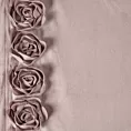 Zasłona pudrowa z welwetu zdobiona aplikacją 3D róż 140x270 cm taśma - ROSES Eva Minge Eurofirany