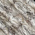 Tkanina zasłonowa z welwetu zdobiona motywem egzotycznych liści z błyszczącymi akcentami Eurofirany