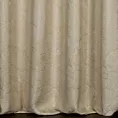 Zasłona szyta na taśmie 8 cm kremowa z tkaniny z wzorem przetykanym błyszczącą nicią