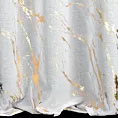 Firana biała zdobiona błyszczącym nadrukiem marmurku, 140x250 cm taśma - MOLLY1 - Eurofirany