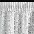 Zasłona biała z szyfonu zdobiona różami 3D 140x250 cm taśma - ROSES Eva Minge Eurofirany
