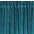 Zasłona ciemnoturkusowa z welwetu zdobiona falbanami 140x270 taśma CHARLOTTE 1 Eurofirany