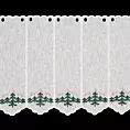 Tkanina firanowa zazdrostka z haftem świątecznym z motywem choinek Eurofirany
