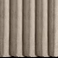 Zasłona szyta na taśmie 5 cm beżowa z tkaniny o szenilowej strukturze