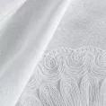 Obrus biały 140x180 cm BRENDA zdobiony ozdobną kantą i haftowaną koronką DIVA LINE
