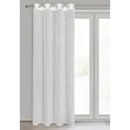Firana biała z etaminy o strukturze deszczyku 140x250 cm przelotka AMIRA Eurofirany