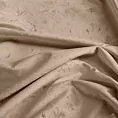 Poszewka szyta ciemnobeżowa z miękkiej tkaniny welwetowej z efektem kreszowania, wykończona obciążnikiem