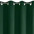 Zasłona ciemnozielona zaciemniająca gładka półmatowa 140x175 cm przelotka LOGAN Eurofirany