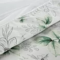 Pościel 220x200 cm bawełniana kolor biały, zielony z wzorem kwiatowym SPRING 28 Eurofirany