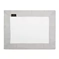 Komplet serwet 4 szt biało, srebrny 30x40 cm EMMA z mereżką i ozdobną listwą 4 szt