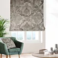 Roleta rzymska beżowo złota z grubej welwetowej tkaniny w elegancki ornamentowy wzór Italissima Eva Minge
