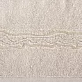 Ręcznik do rąk 30x50 cm bawełniany kolor beżowy zdobiony bordiurą z błyszczącym wzorem 500 g/m2 KARIN Eurofirany