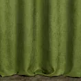 Zasłona szyta na taśmie fala zielona z miękkiej, matowej tkaniny w drobny geometryczny wzór