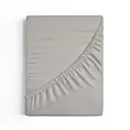 Prześcieradło jersey z gumką 120x200 cm z bawełny kolor srebrny 190 g/m2 Eurofirany Premium