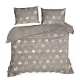 Pościel 220x200 cm z polaru kolor beżowy z gwiazdkami FLANO Eurofirany