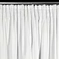 Zasłona biała zdobiona falbanami i lśniącymi akcentami z welwetu 140x250 cm taśma CARLI Eurofirany