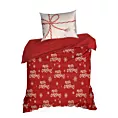 Pościel świąteczna140x200 cm kolor czerwony, biały KEVIN Eurofirany