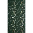 Zasłona ciemnozielono, złocista zdobiona nadrukiem marmurku 140x250 cm przelotka LANI Eurofirany