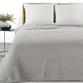Koc  130x170 cm srebrny z wytłaczanym wzorem pasów LISA DESIGN 91 Eurofirany