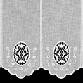 Tkanina firanowa zazdrostka z etaminy zdobiona ażurowym haftem Eurofirany