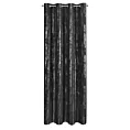 Zasłona czarno, srebrzysta zdobiona błyszczącym nadrukiem 140x250 cm przelotka LIBI Eurofirany