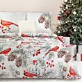 Pościel świąteczna 220x200 cm z mikrowłókna kolor biały, czerwony WILLOW Eurofirany