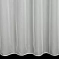 Firana szyta na taśmie 8 cm naturalna z miękkiej tkaniny o delikatnym efekcie deszczyku, wykończona obciążnikiem