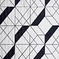 Narzuta naturalno, czarna 220x240 cm z nadrukiem geometrycznym pikowana techniką hot press GEO 1 DESIGN 91 Eurofirany