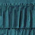 Zasłona ciemnoturkusowa z welwetu zdobiona falbanami 140x250 przelotka CHARLOTTE 1 Eurofirany
