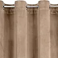 Komplet 2 szt. zasłon ciemnobeżowych z welwetowej tkaniny 140x250 cm przelotki - DARLA Eurofirany