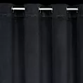 Zasłona czarna zdobiona falbanami i lśniącymi akcentami z welwetu 140x250 cm przelotka CARLI Eurofirany