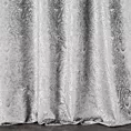 Zasłona szyta na taśmie fala srebrna z grubej tkaniny welwetowej z ornamentowym wzorem z efektem 3 D
