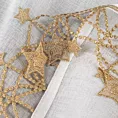 Zazdrostka świąteczna biało, złota z etaminy zdobiona luźno zwisającymi gwiazdkami 30x150 cm tunel - XMAS Eurofirany