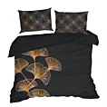 Pościel 160x200 cm z makosatyny bawełnianej kolor czarny, złoty z fantazyjnym wzorem VICTORIA 10 Limited Collection Eurofirany