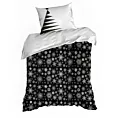 Pościel świąteczna 140x200 cm bawełniana kolor czarny, biały z motywem świątecznych gwiazdek ISLA Eurofirany