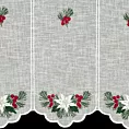 Tkanina firanowa zazdrostka z świątecznym haftem Eurofirany