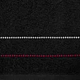 Ręcznik do rąk 30x50 cm bawełniany kolor czarny z kontrastującymi paseczkami 500 g/m2 SUZI Eurofirany