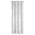 Firana biała z etaminy zdobiona moherową nicią 140x250 cm przelotka MARGARET Eurofirany