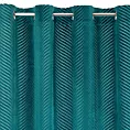 Zasłona ciemnoturkusowa z błyszczącego strukturalnego welwetu 140x250 cm przelotka LUSSI Eurofirany