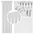 Zasłona biała z tkaniny welurowej 420x260 cm taśma - Dora Eurofirany