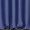 Zasłona szyta na taśmie fala niebieska z gładkiej zaciemniającej tkaniny typu dimout