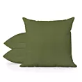 Poszewka szyta DORA - HIT oliwkowa z miękkiej tkaniny o welurowej strukturze